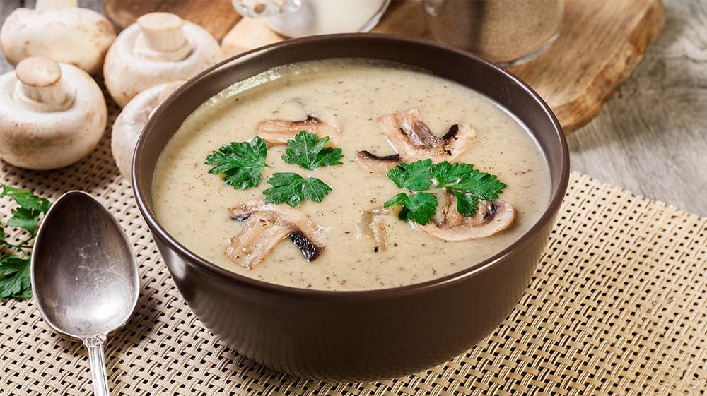 Cremige Champignonsuppe