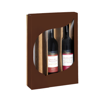 Präsentkarton mit Sichtfenster und Tragegriff