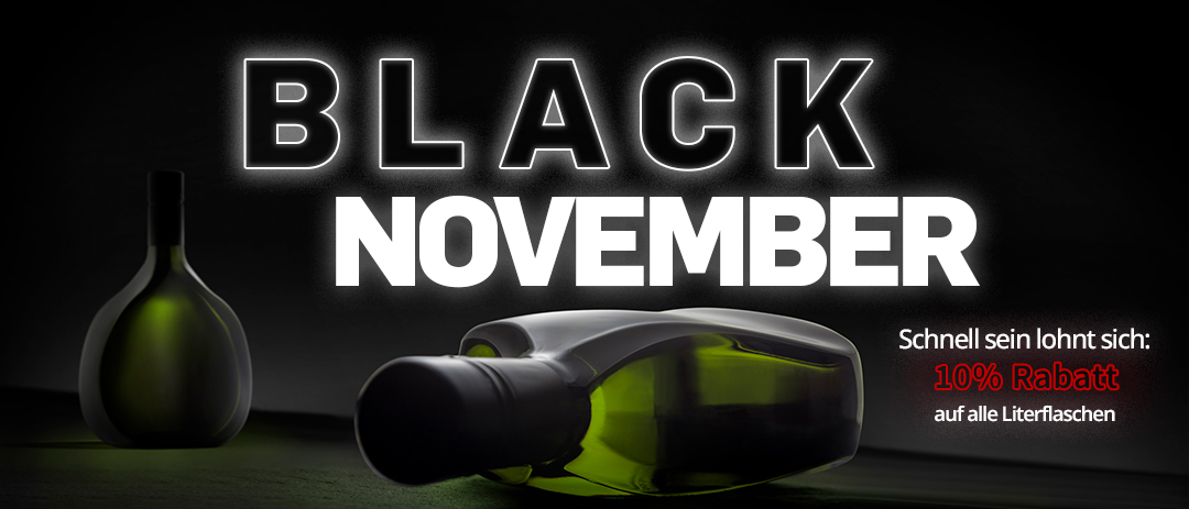 Aktionsbanner - Black November: 10% auf Tauberschoppen und Vier Schoppen
