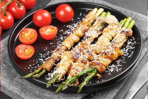 Gr&uuml;ner Spargel vom Grill