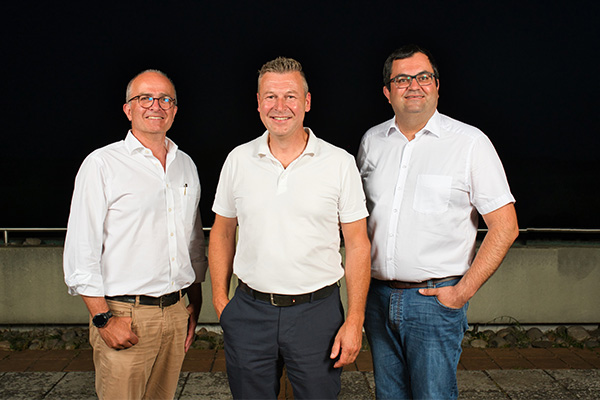 GWF-Vorstand. Von links nach rechts Martin Deutsch, Claus Hochrein und Steffen Zink