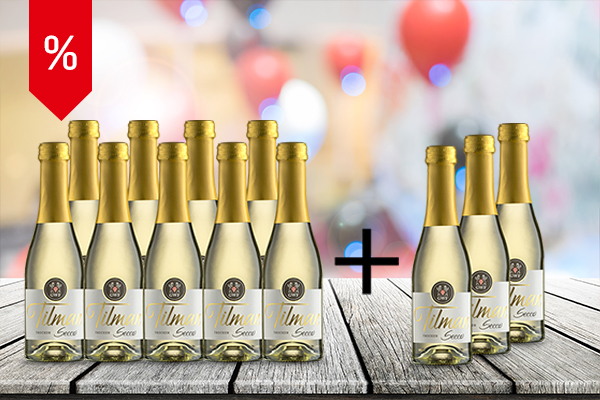 Tilman Piccolo Secco Paket mit 12 kleinen Flaschen f&uuml;r Feiern