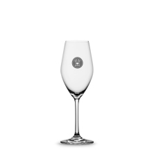 Champagner-Glas 0,1 Liter geeicht, mit Logo
