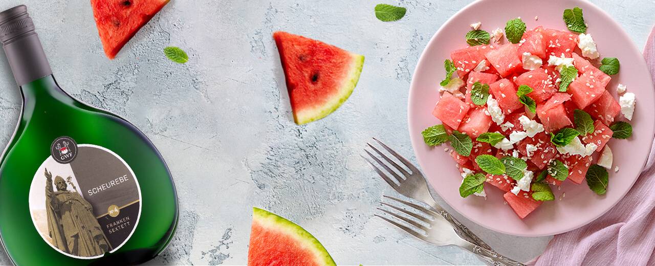 Feta-Wassermelonen-Salat